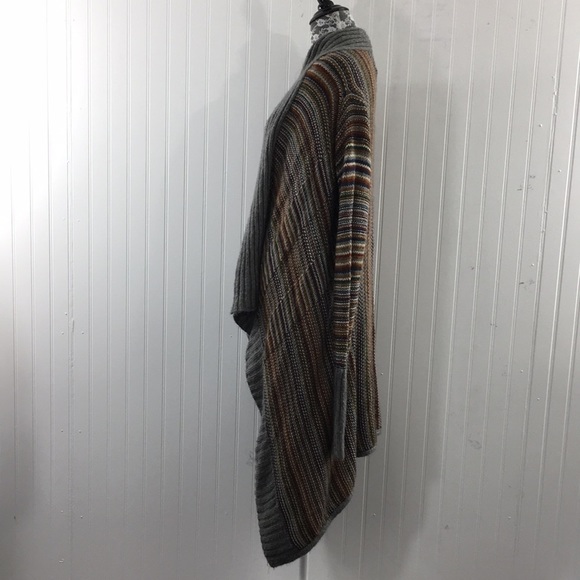 Jeans By Buffalo Gray Tan Knit Cardigan Sweater Womens Small Open Front Acrylic - Picture 4 of 10